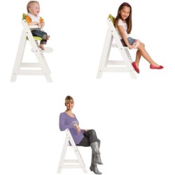 Chaise Haute Évolutive Sit Up III en Bois - ROBA - Réglable en Hauteur - Blanc