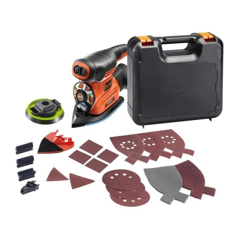 Kit multiponceuse filaire - BLACK+DECKER - KA280K-QS - 220W - 3 adaptateurs -...
