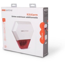 Sirene extérieure filaire additionnelle KitAlarm - SCS SENTINEL - Portée 80m ...
