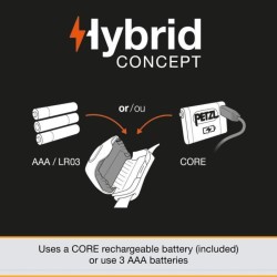 Lampe frontale multi faisceaux - PETZL - IKO CORE - 500 lumens - Bandeau Airf...