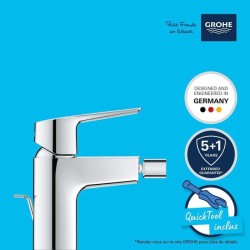 Mitigeur monocommande Bidet - GROHE - Taille S - Métal - Droit - Gris