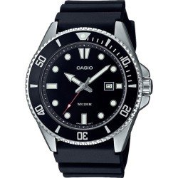 Montre - Casio - Collection Homme - Noir et Acier - Étanchéité 20 bars - Verr...