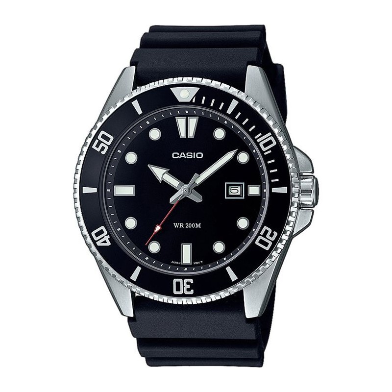 Montre - Casio - Collection Homme - Noir et Acier - Étanchéité 20 bars - Verr...