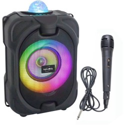 Enceinte lumineuse Bluetooth pour karaoké - INOVALLEY - DANCE CUBE 44 - 150W ...