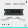 Etui clavier - Logitech - Keys to go 2- AZERTY - Universel - Graphite