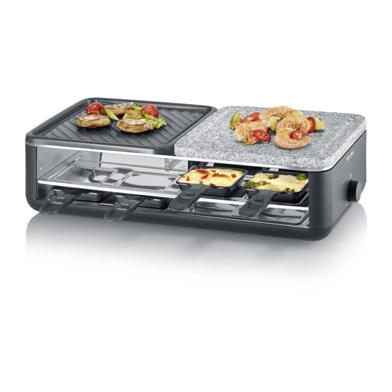 Appareil a raclette SEVERIN - RG2366 - Jusqu'a 8 personnes - Pierre naturelle...