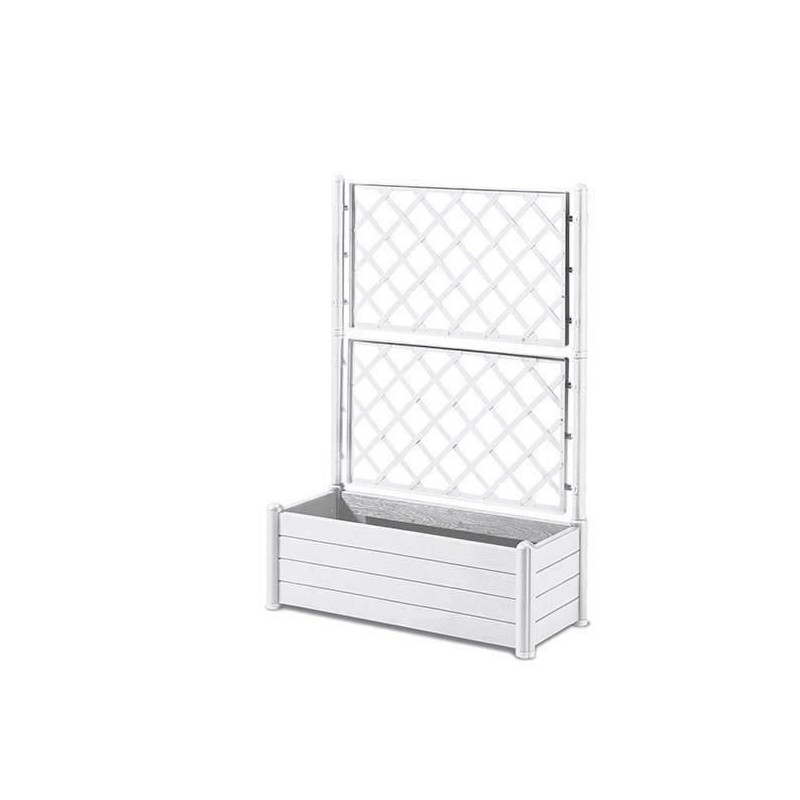 STEFANPLAST Bac a fleur/Jardiniere rectangulaire avec treillis - Finition eff...