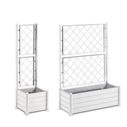 STEFANPLAST Bac a fleur/Jardiniere rectangulaire avec treillis - Finition eff...