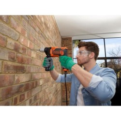 Perceuse a percussion filaire - 850W -BLACK+DECKER - BEH850-QS - avec 6 mecges