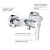 Mitigeur monocommande Douche Start - GROHE - montage mural - raccord fileté 1...