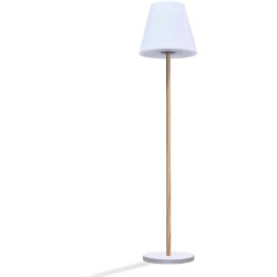 Lampadaire solaire et rechargeable - LUMISKY - STANDY WOOD SOLAR - H150 cm - ...