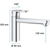 GROHE Robinet évier de cuisine Start Flow, mitigeur monocommande avec mousseu...