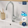 Mitigeur monocommande lavabo - GROHE Swift - 24330001 - Chromé - Taille L - B...