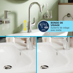 Mitigeur monocommande lavabo - GROHE Swift - 24330001 - Chromé - Taille L - B...