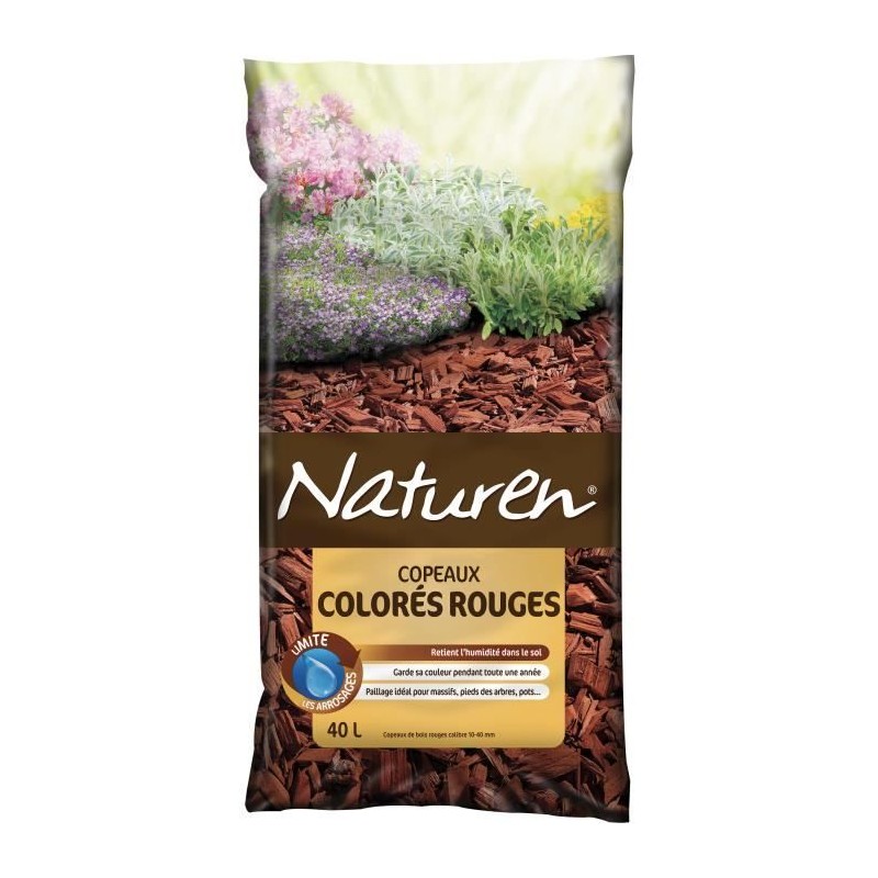 Copeaux Colorés Rouges - NATUREN - 40L