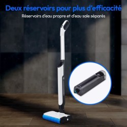 MEDION H10 Nettoyeur Sol Dur sans Fil - Rouleau Brosse - Réservoirs
