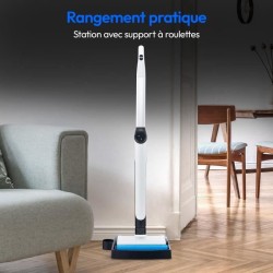 MEDION H10 Nettoyeur Sol Dur sans Fil - Rouleau Brosse - Réservoirs