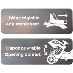 Tracteur a pédales Farmer XL + Remorque - SMOBY - Noir - 90% Plastique recycl...