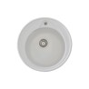 STRADOUR Evier a encastrer RONDA, en SMC BLANC UNI - 17,  1 bac, dim. Ø 49 cm...