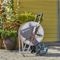 Dévidoir CleverRoll en métal pour jardin moyen - GARDENA - Longueur max 60m -...