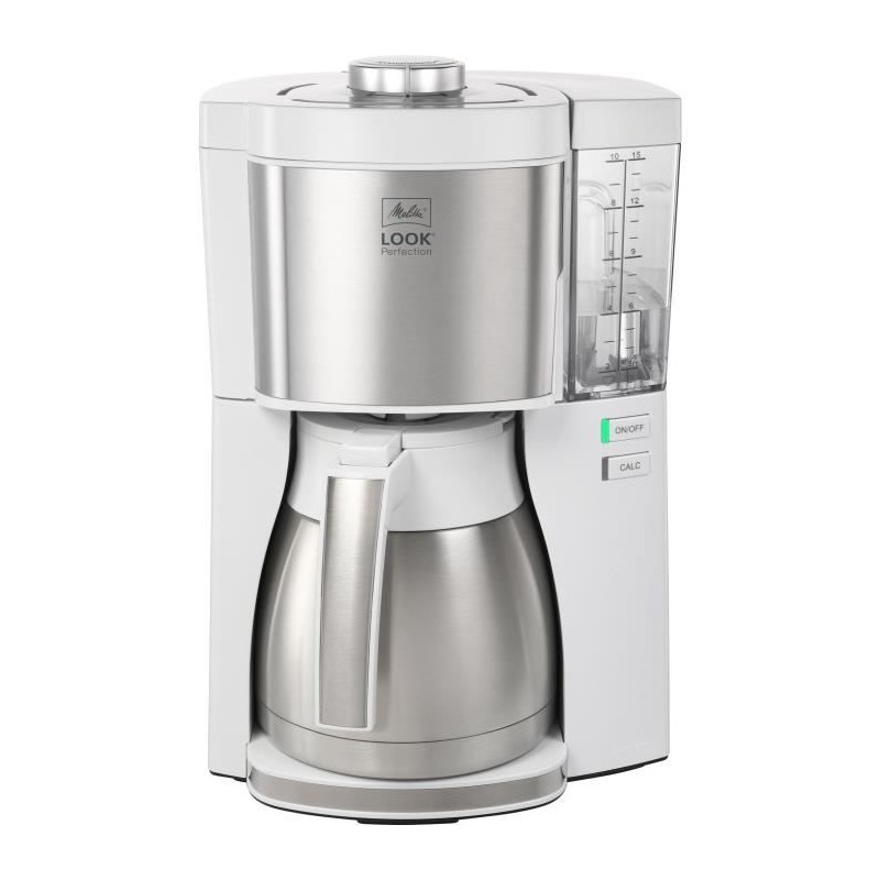 Cafetiere filtre MELITTA - Look V Therm Perfection 1025-15 Blanc/Acier Brossé...