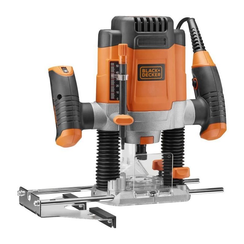 Défonceuse filaire - BLACK+DECKER - KW1200E-QS - 1200W - 7 accessoires