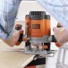 Défonceuse filaire - BLACK+DECKER - KW1200E-QS - 1200W - 7 accessoires