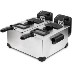 Friteuse HKoeNIG - DFX600 - Double Cuve 2x3L - Thermostats indépendants - Pan...