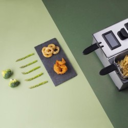 Friteuse HKoeNIG - DFX600 - Double Cuve 2x3L - Thermostats indépendants - Pan...