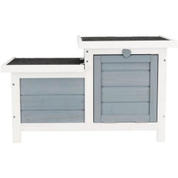 TRIXIE Clapier Habitat Natura - 70 x 43 x 45 cm - Avec deux entrées - Blanc e...