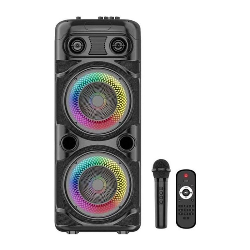 Enceinte Karaoké lumineuse - INOVALLEY - KA123-XXL - Bluetooth V5.0 - 75 cm -...