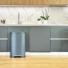 Poubelle de cuisine a pédale - ADMIRAL - KITCHEN MOVE - 50L - Design - Gris m...