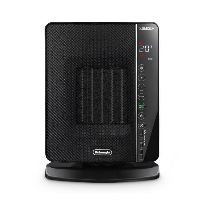DELONGHI Soufflant céramique - DCH7993ER.BC -2400W - Noir et chrome
