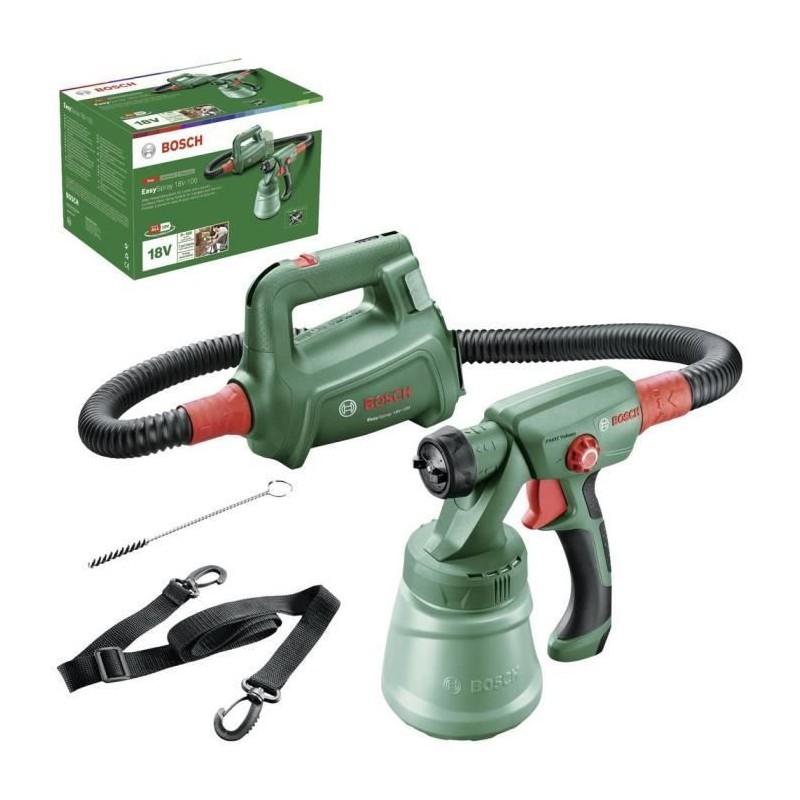 Pistolet a peinture Bosch - EasySpray 18V-100 - Sans fil - Vert - 0,8