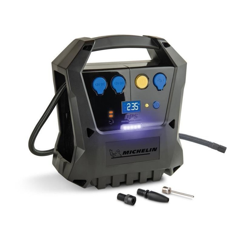 Compresseur sans fils - MICHELIN - Batterie 12V 7,2Ah 2100mA - voiture jusqu'...