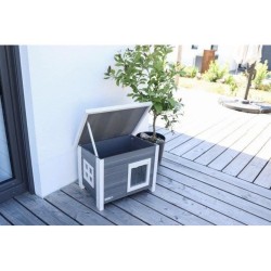 Maison extérieure pour chat en composite, matériau durable - KERBL - ECO Eli ...