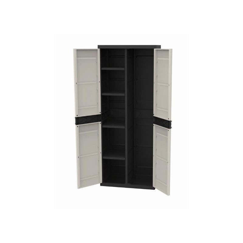TITANIUM PLASTIKEN Armoire 2 portes avec étageres et penderie l70 x p44 x h17...