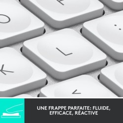 Clavier - Sans Fil - Logitech - MX Keys Mini - AZERTY - Rétroéclairé - Gris c...