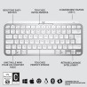 Clavier - Sans Fil - Logitech - MX Keys Mini - AZERTY - Rétroéclairé - Gris c...