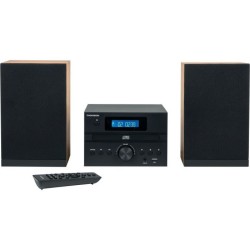 Micro-chaîne Bluetooth - THOMSON - Bois/Noir - Radio FM/CD/MP3/USB, 20W RMS, ...