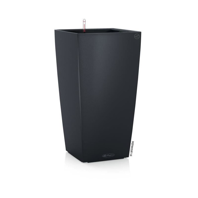 LECHUZA Pot de fleurs - Cubico color 40 - 39,5 x 39,5 x 75,5 cm - 31 L - Kit ...
