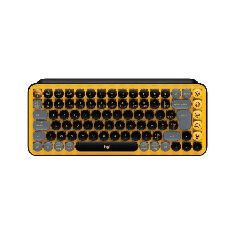 Clavier - Sans fil - Logitech - Pop Keys - AZERTY - Mécanique - Touche Emoji ...