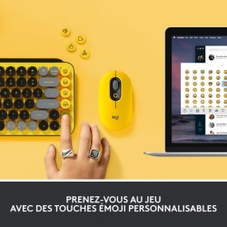 Clavier - Sans fil - Logitech - Pop Keys - AZERTY - Mécanique - Touche Emoji ...