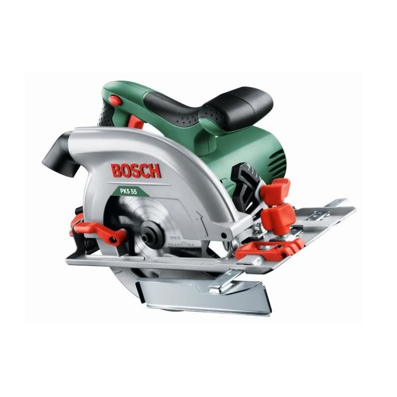 BOSCH Scie circulaire PKS 55A 1200W, 160mm + boîtier récupération -