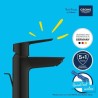 Mitigeur monocommande lavabo - GROHE Start - 242092432 - Noir mat - Taille S ...