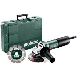 Meuleuse d'angle filaire METABO 850W 125mm W 850-125 + 1 disque diamant + mal...