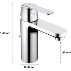 GROHE Robinet de salle de bains lavabo Get, tirette de vidage, bonde incluse,...