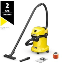 Aspirateur eau et poussieres sans fil KARCHER WD3-18 V-17/20 - Jaune et noir ...