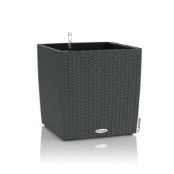 LECHUZA Pot de fleurs Cube cottage 50 - 50 x 50 x 50 cm - Kit complet - Grani...