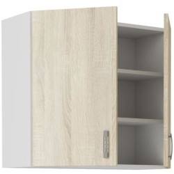 SARA Meuble haut SARA - 2 portes - Décor chene sonoma - L80 x P31 x H71,5 cm